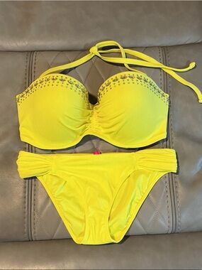 Victoria's Secret Neon Yellow Bikini Bottoms
